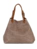 Lucca Baldi Leder-Henkeltasche "Fosdinovo" in Taupe - (B)45 x (H)37 x (T)15 cm