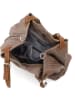 Lucca Baldi Leder-Henkeltasche "Fosdinovo" in Taupe - (B)45 x (H)37 x (T)15 cm