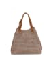 Lucca Baldi Leder-Henkeltasche "Fosdinovo" in Taupe - (B)45 x (H)37 x (T)15 cm