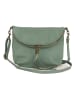 Lucca Baldi Leder-Umhängetasche "Cetona" in Grün - (B)24 x (H)18 x (T)4 cm