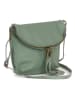 Lucca Baldi Skórzana torebka "Cetona" w kolorze zielonym - 24 x 18 x 4 cm
