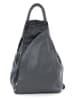 Lucca Baldi Leren rugzak "Novara" antraciet/zwart - (B)29 x (H)34 x (D)13 cm