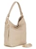 Lucca Baldi Leren schoudertas "Carrara" beige - (B)36 x (H)28 x (D)12 cm
