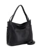 Lucca Baldi Leder-Schultertasche "Fiesole" in Schwarz - (B)34 x (H)29 x (T)15 cm