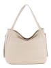 Lucca Baldi Leder-Schultertasche "Fiesole" in Beige - (B)34 x (H)29 x (T)15 cm