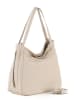 Lucca Baldi Leder-Schultertasche "Fiesole" in Beige - (B)34 x (H)29 x (T)15 cm