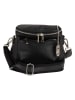 Lucca Baldi Leder-Umhängetasche "Favara" in Schwarz - (B)24 x (H)19 x (T)7 cm