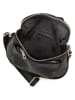 Lucca Baldi Leren schoudertas "Favara" zwart - (B)24 x (H)19 x (D)7 cm