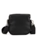 Lucca Baldi Leder-Umhängetasche "Favara" in Schwarz - (B)24 x (H)19 x (T)7 cm