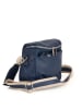 Lucca Baldi Leren schoudertas "Favara" donkerblauw - (B)24 x (H)19 x (D)7 cm