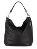 Lucca Baldi Leder-Schultertasche "Bolzano" in Schwarz - (B)45 x (H)40 x (T)15 cm