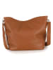 Lucca Baldi Leren schoudertas "Trapani" camel - (B)33 x (H)25 x (D)14 cm