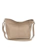 Lucca Baldi Leren schoudertas "Trapani" beige - (B)33 x (H)25 x (D)14 cm