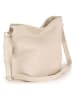 Lucca Baldi Leren schoudertas "Trapani" beige - (B)33 x (H)25 x (D)14 cm