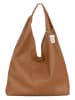 Lucca Baldi Leren schoudertas "Catanzaro" camel - (B)45 x (H)36 x (D)5 cm