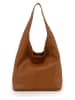 Lucca Baldi Leren schoudertas "Tarquinia" lichtbruin - (B)32 x (H)32 x (D)16 cm