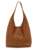 Lucca Baldi Leren schoudertas "Tarquinia" lichtbruin - (B)32 x (H)32 x (D)16 cm