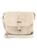 Lucca Baldi Leren schoudertas "Varallo" beige - (B)21 x (H)18 x (D)8 cm