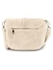 Lucca Baldi Skórzana torebka "Varallo" w kolorze beżowym - 21 x 18 x 8 cm