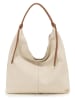 Lucca Baldi Leren schoudertas "Taranto" beige - (B)44 x (H)32 x (D)5 cm