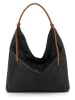Lucca Baldi Leder-Schultertasche "Taranto" in Schwarz - (B)44 x (H)32 x (T)5 cm