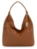 Lucca Baldi Skórzana torebka "Taranto" w kolorze jasnobrązowym - 44 x 35 x 2 cm