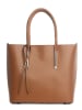 Lia Biassoni Leren schoudertas "Mallero" cognackleurig - (B)32 x (H)30 x (D)12 cm