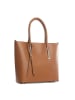 Lia Biassoni Leder-Schultertasche "Mallero" in Cognac - (B)32 x (H)30 x (T)12 cm