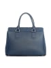 Lia Biassoni Leder-Henkeltasche "Nure" in Blau - (B)36 x (H)28 x (T)18 cm