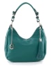 Lia Biassoni Skórzana torebka "Monate" w kolorze turkusowym - 36 x 26 x 10 cm