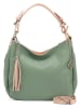 Lia Biassoni Leren schoudertas "Garga" groen - (B)36 x (H)26 x (D)10 cm
