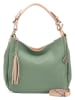 Lia Biassoni Skórzana torebka "Garga" w kolorze miętowym - 36 x 26 x 10 cm