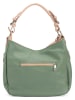Lia Biassoni Skórzana torebka "Garga" w kolorze miętowym - 36 x 26 x 10 cm