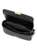 Lia Biassoni Leder-Umhängetasche "Ruga" in Schwarz - (B)21 x (H)14 x (T)5 cm