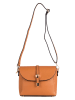 Pia Sassi Leren schoudertas "La Marmora" lichtbruin - (B)25 x (H)19 x (D)8 cm