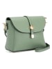 Pia Sassi Leder-Umhängetasche "La Marmora" in Mint - (B)25 x (H)19 x (T)8 cm