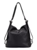 Anna Morellini Leder-Schultertasche "Ylenia" in Schwarz - (B)30 x (H)39 x (T)16 cm