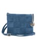Mia Tomazzi Leren schoudertas "Empoli" blauw - (B)23 x (H)17 x (D)5 cm