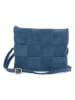 Mia Tomazzi Leder-Umhängetasche "Empoli" in Blau - (B)23 x (H)17 x (T)5 cm