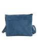 Mia Tomazzi Leren schoudertas "Empoli" blauw - (B)23 x (H)17 x (D)5 cm