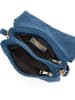 Mia Tomazzi Leren schoudertas "Empoli" blauw - (B)23 x (H)17 x (D)5 cm
