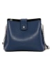Mia Tomazzi Skórzana torebka "Cipria" w kolorze granatowym - 21 x 17 x 10 cm