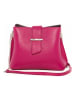 Mia Tomazzi Leren schoudertas "Cipria" roze - (B)21 x (H)17 x (D)10 cm