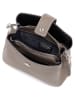 Mia Tomazzi Leder-Umhängetasche "Cipria" in Taupe - (B)21 x (H)17 x (T)10 cm
