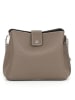 Mia Tomazzi Leder-Umhängetasche "Cipria" in Taupe - (B)21 x (H)17 x (T)10 cm