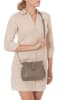 Mia Tomazzi Leren schoudertas "Cipria" taupe - (B)21 x (H)17 x (D)10 cm