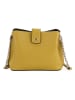 Mia Tomazzi Skórzana torebka "Cipria" w kolorze żółtym - 21 x 17 x 10 cm