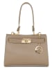 Mia Tomazzi Leder-Umhängetasche ''Zacconi'' in Beige - (B)24 x (H)18 x (T)14 cm
