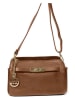 Mia Tomazzi Skórzana torebka "Bentivoglio" w kolorze jasnobrązowym - 24 x 16 x 9 cm
