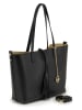 Mia Tomazzi Leder-Shopper "Zanardelli" in Schwarz - (B)45 x (H)30 x (T)12 cm